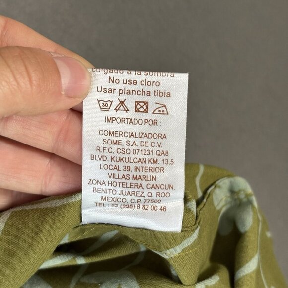 Wayan Natural Wear Vintage Mens 2XL Green Hawaiian Button Up Short Sleeve Shirt - Picture 14 of 14